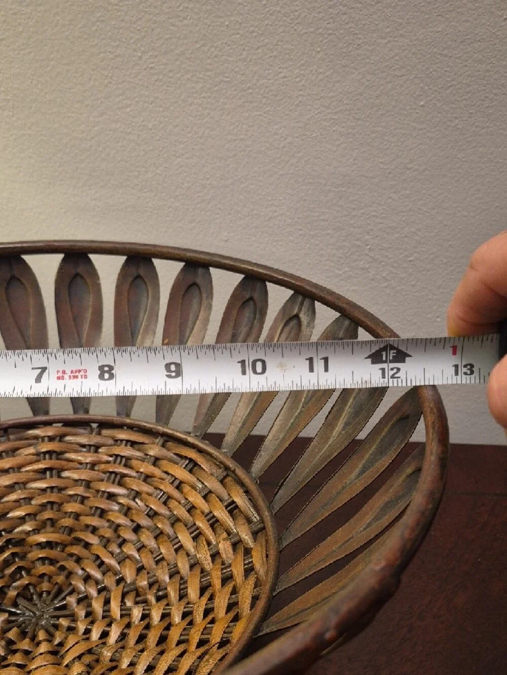 Hand Made In Vietnam  Brown Woven‎ Metal Decorative Bowl Basket